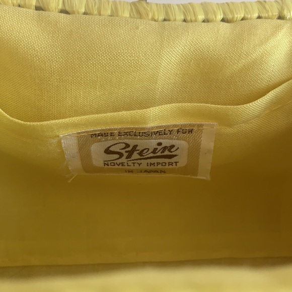 Vintage Yellow Beaded Straw Stein Novelty Purse - Picture 5 of 12